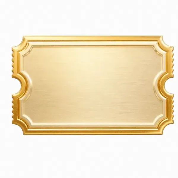 Blank ticket plaque — Bof
