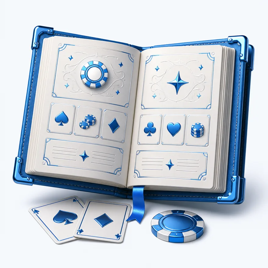 Open rulebook with cards — Bof