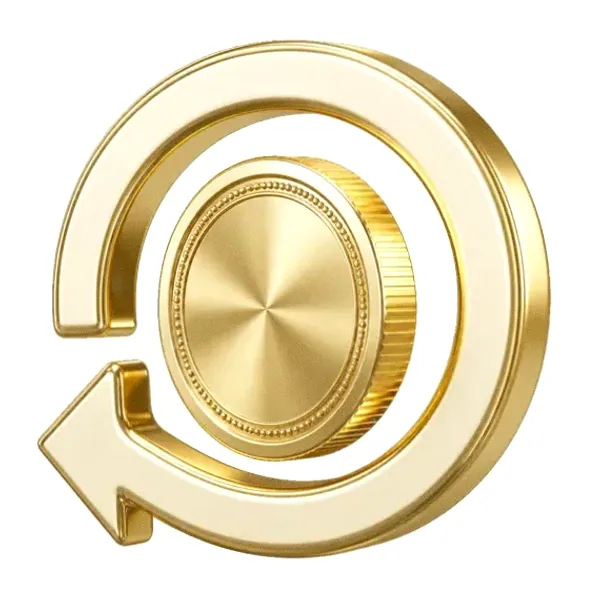 Coin with circular arrow — Bof